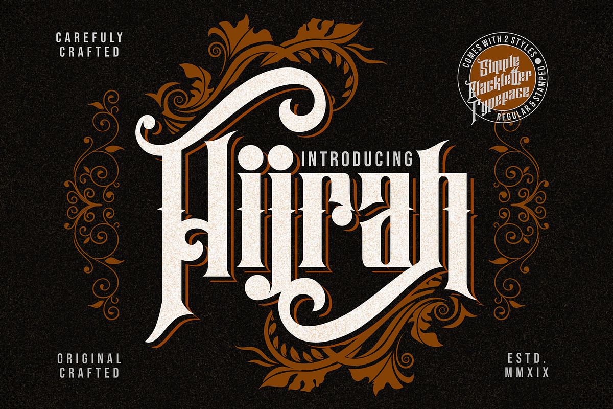 Hijrah, a Blackletter Font by Omotu Studio (Photo 1 of 13)
