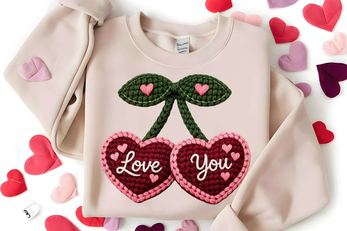 Crochet 'Love You' Heart PNG, an Illustration by Canvas Craft (Photo 5 of 7)