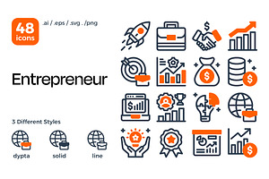 Entrepreneur Icon Set, a Duotone Icon by Eklip Studio