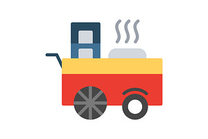 Street Food Flat Icon, a Duotone Icon by Pexelpy