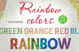 Rainbow color zentangle design words, a Background Graphic by Watercolor fantasy