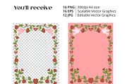 Seasonal Floral Frames & Borders Set, a Seasonal Illustration by CreativeChristiana (Thumbnail 3 of 6)