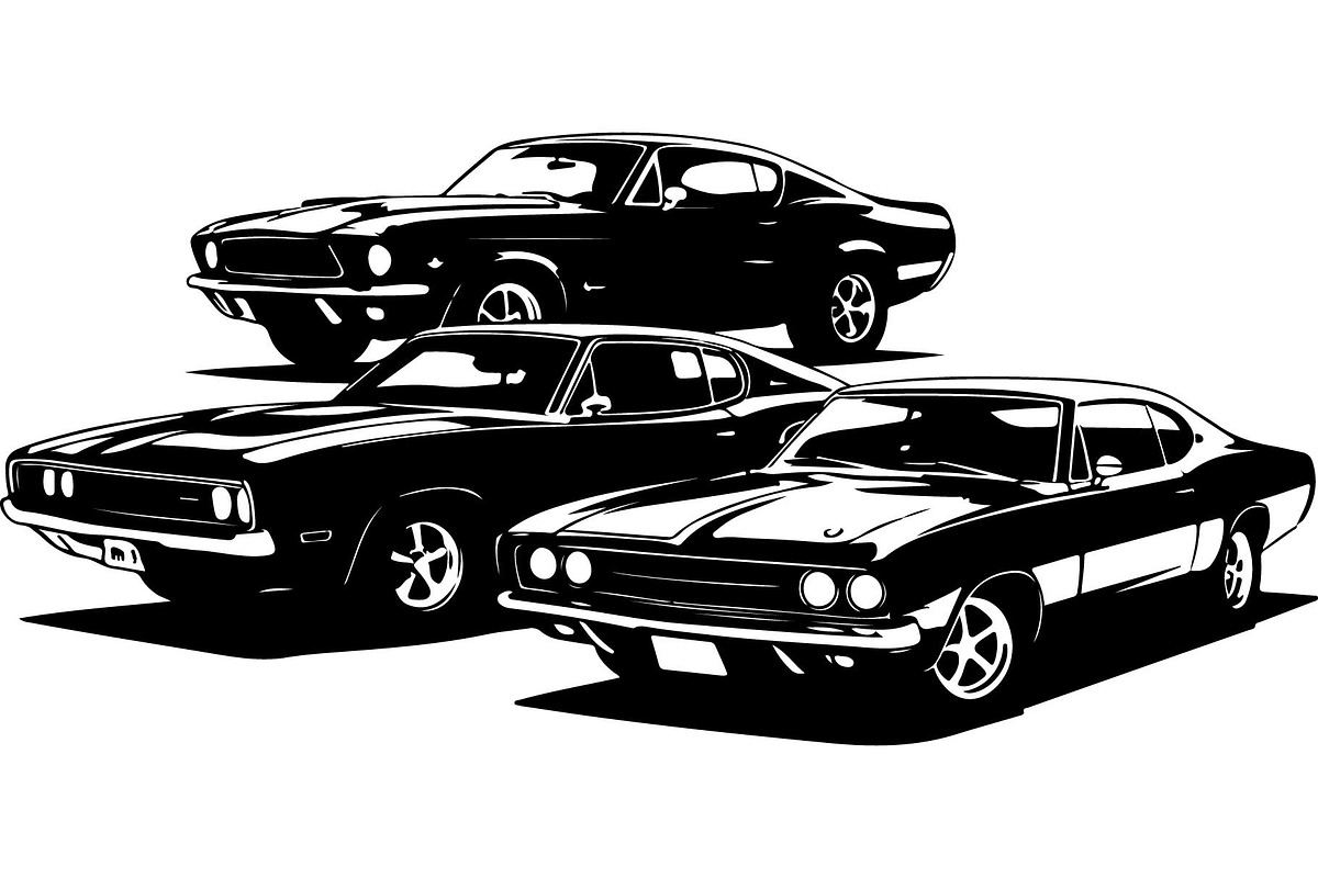 Retro Fast Car Vector SVG Bundle, an Object Graphic by jahid234 (Photo 10 of 13)