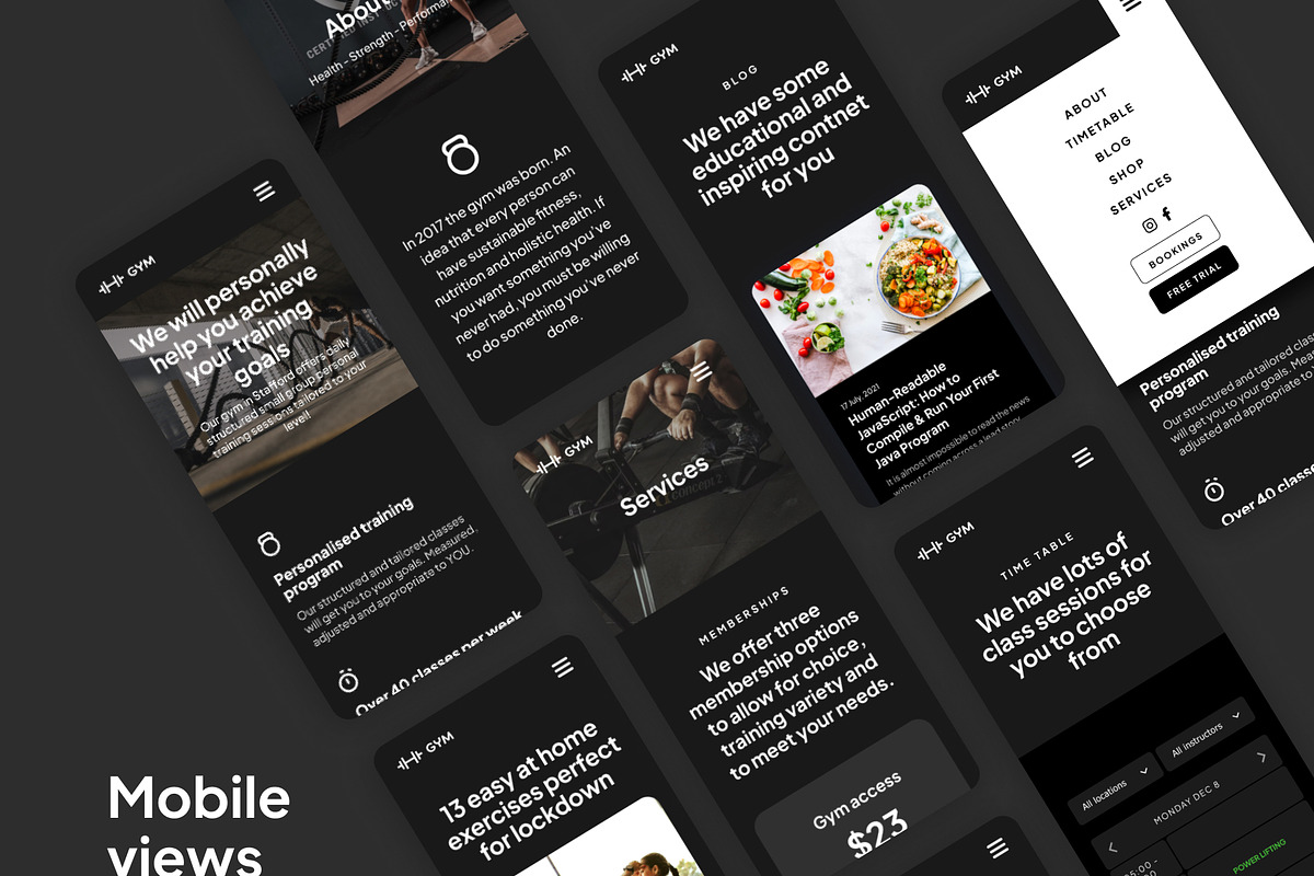 Fitness landing page for startups, an UI Kit Template by Omnify (Photo 3 of 6)