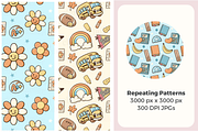 Retro Back to School Seamless Patter, a Pattern Graphic by TheClipAtelier (Thumbnail 4 of 4)