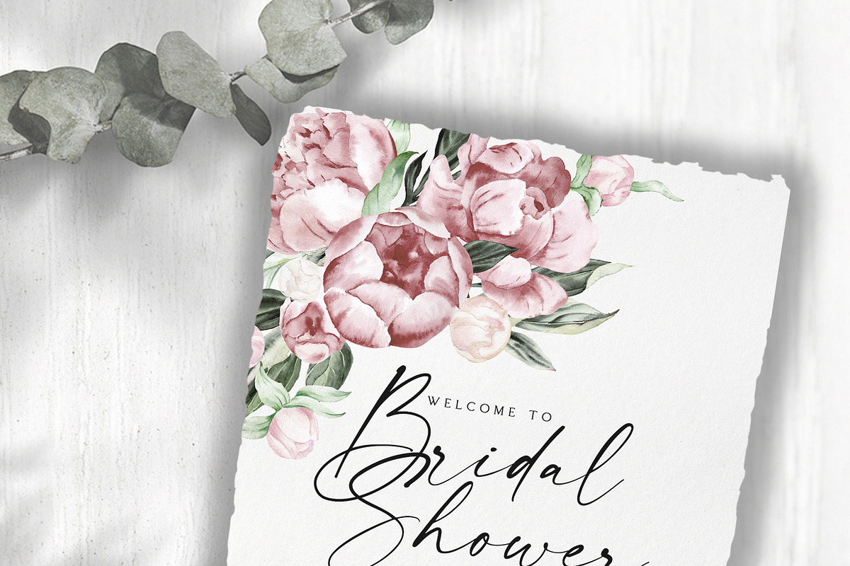 Watercolor Vintage Peonies, an Illustration by Olga Koelsch (Photo 2 of 15)
