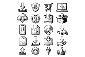 Download Icon Set, an Object Graphic by nikagraphic