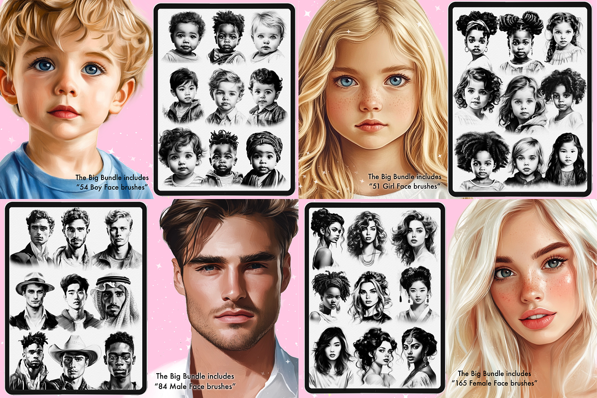 2235 BUNDLE Procreate Stamp Brushes, a Brush Add-On by Revabrush (Photo 17 of 17)