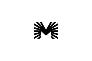 M initial logo, a Branding & Logo Template by ZHR Creative