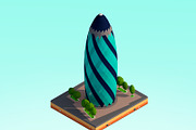 Polygonia Cartoon Low Poly Landmarks, a 3D by Anton Moek (Thumbnail 7 of 7)