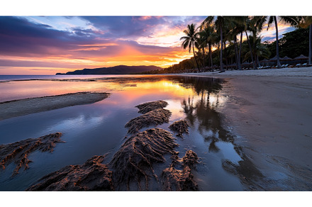 Serene tropical beach landscape with, a Nature Photo by Sergey Kotenev