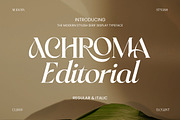 Achroma Editorial, a Serif Font by Megatype (Thumbnail 1 of 9)