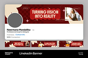Red Retro Linkedin Banner, a Social Media Template by Neermana (Thumbnail 1 of 4)