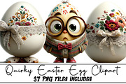 Quirky Easter Egg Clipart, an Illustration by DreamArtGraphic (Thumbnail 1 of 5)