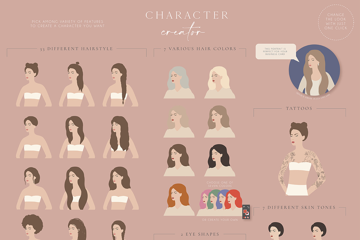 Her Portrait Room Character Creator, an Animal Illustration by Julia Dreams (Photo 8 of 18)