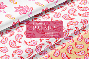 Blooming Paisley Seamless Pattern