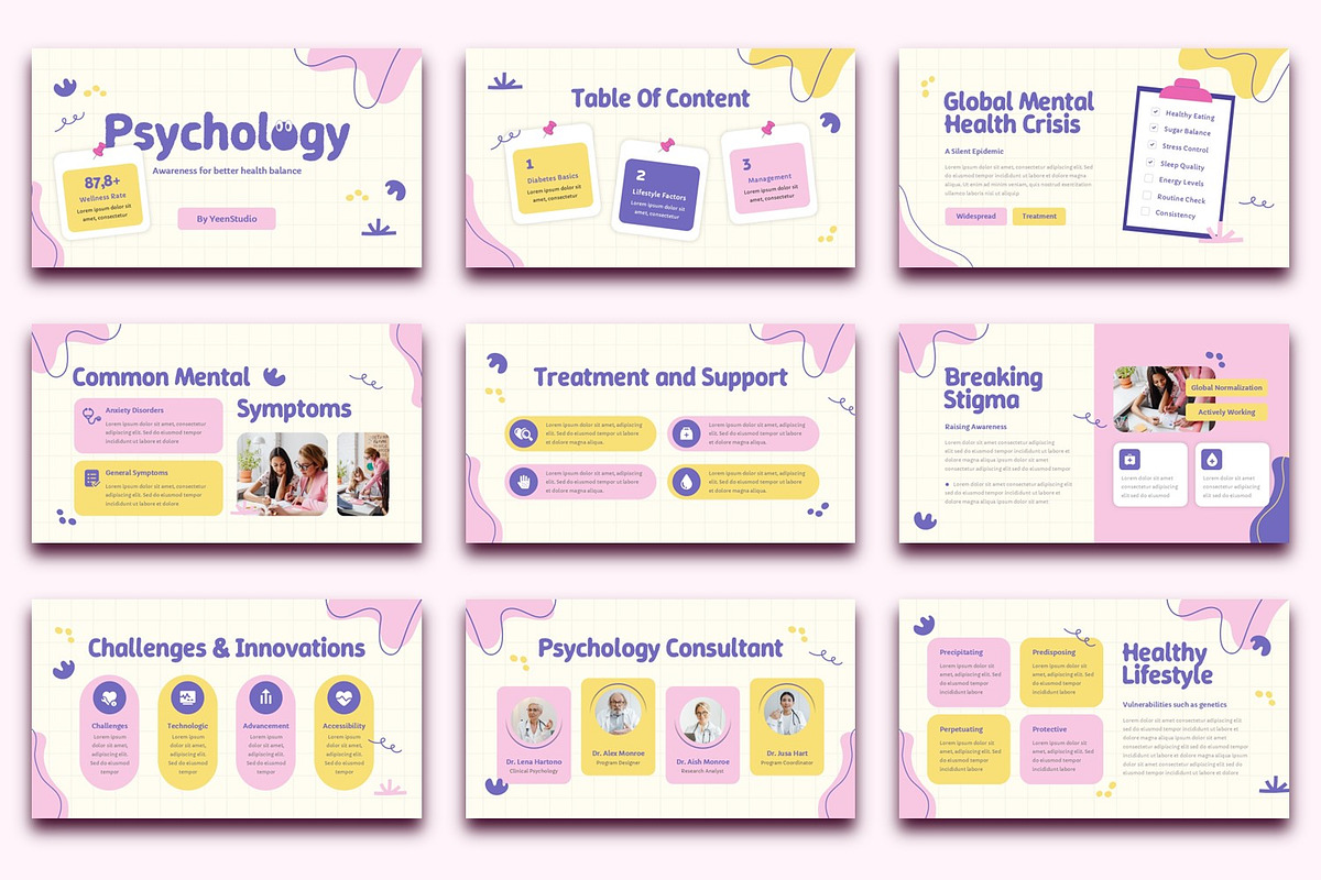 Psychology Presentation Templates, a Presentation Template by BumbleGraph Studio (Photo 5 of 5)
