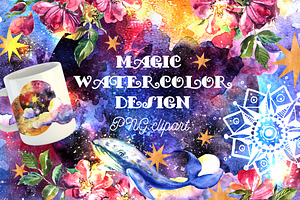 Magic watercolor design