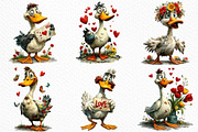 Spring & Valentine Goose Clipart, an Illustration by Craft Nest (Thumbnail 3 of 11)