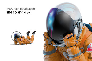 PSD Mockup 3D NASA Astronaut 39