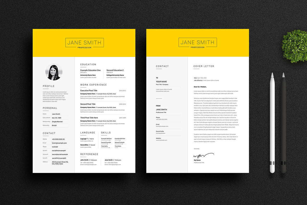 Clean Resume / CV preview 3