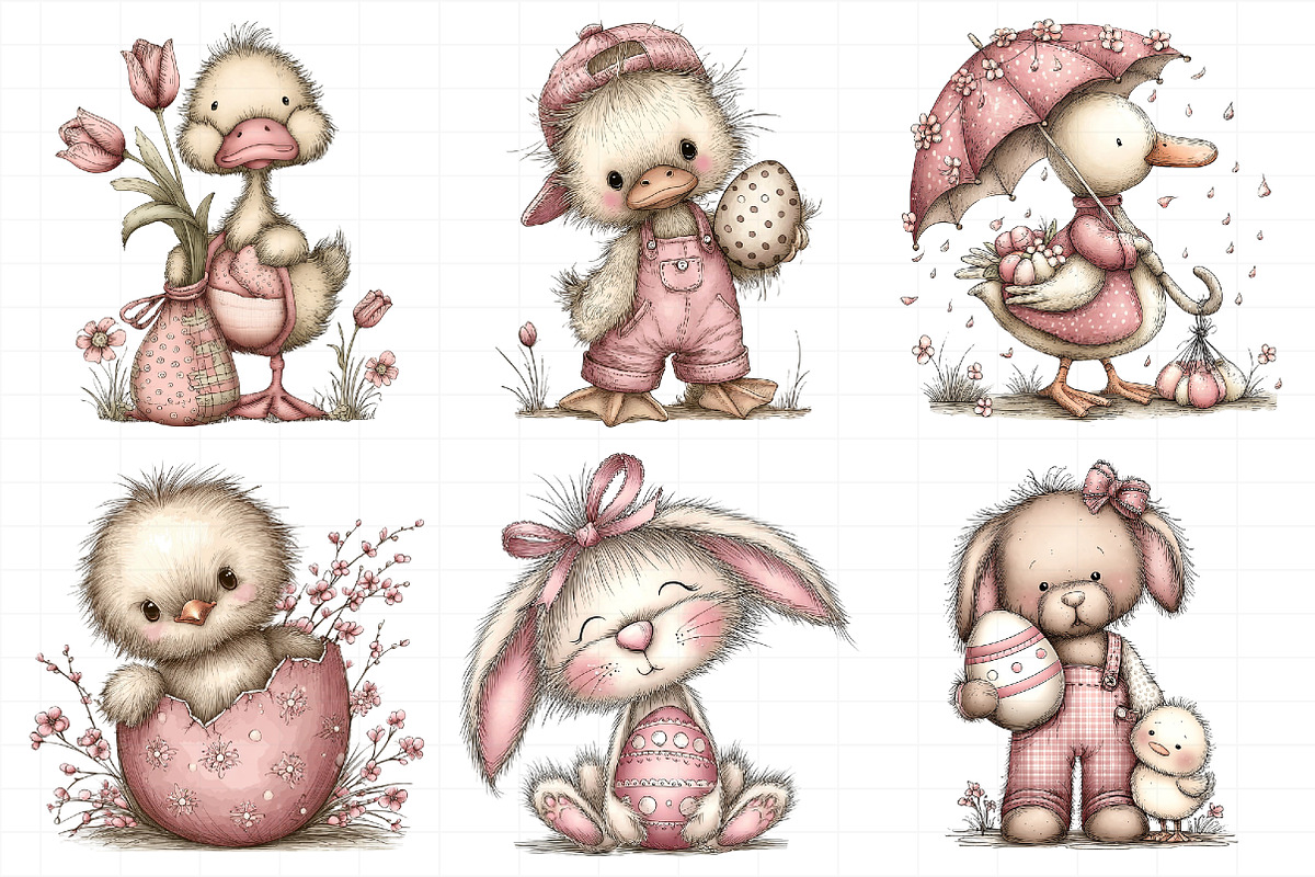 Whimsical Easter Animal Clipart, an Illustration by Daily.Designs (Photo 7 of 8)