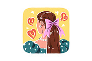 Fashion women hairstyles back view, a Person Illustration by PaperTrident (Thumbnail 9 of 11)