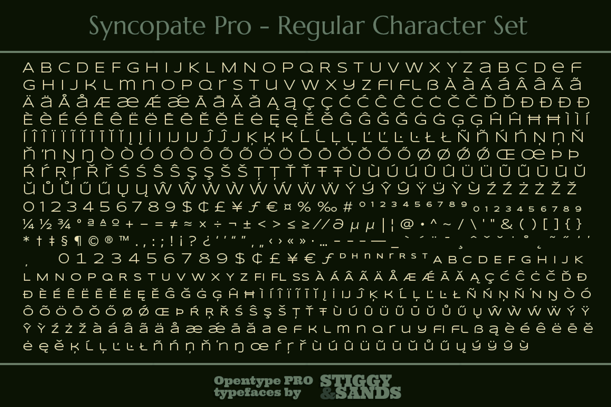 Syncopate Pro - Regular preview 5