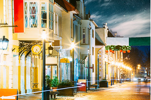 Parnu, Estonia. Night View Of Famous, an Architecture Photo by Our Amazing World