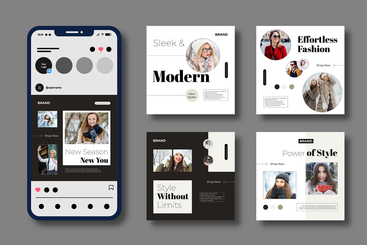 Modern Chic Fashion Social Media, a Social Media Template by MightyDesign (Photo 2 of 8)