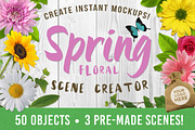 Spring Floral Collage Cutout Creator, a Product Mockup by SkyvaraSupply (Thumbnail 1 of 5)