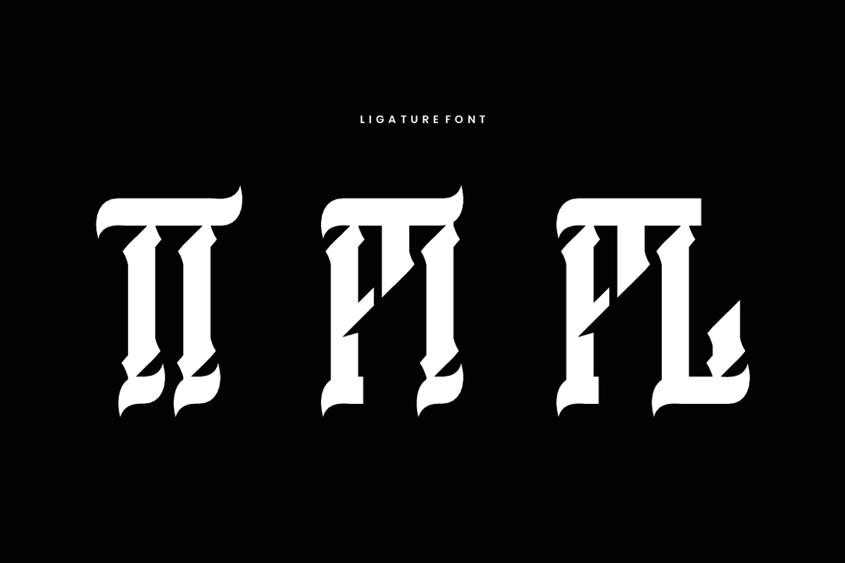 Black Gevopar - Gothic Font, a Blackletter Font by QR Design Studio (Photo 7 of 9)