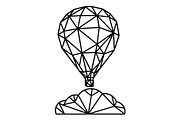 Hot Air Balloon Silhouette Bundle, an Object Illustration by Gaye Art (Thumbnail 11 of 31)