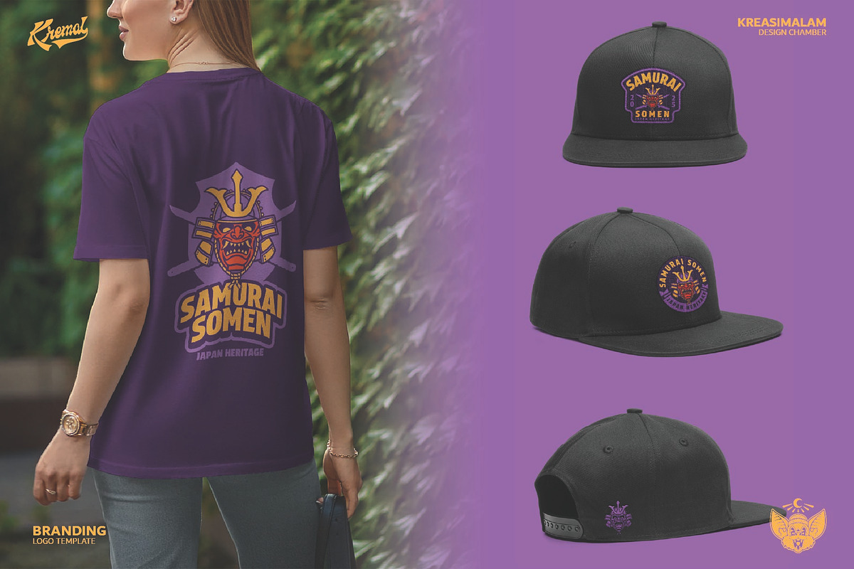 Samurai Somen Logo Template, a Branding & Logo Template by Kreasi Malam (Photo 10 of 11)