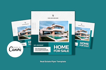 Real Estate Sale Canva Flyer Design, a Social Media Template by MK Creatives