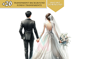 Bride and Groom Back Clipart Wedding, a Person Illustration by VM PARTYS  BY TAIRUMA (Thumbnail 3 of 10)