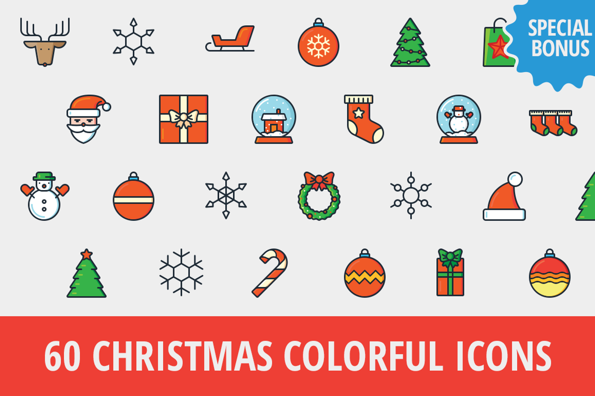 Sale: 60 Christmas Icons + Bonus!, an Icon by brandcut (Photo 1 of 3)