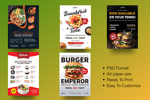 Restaurant & Cafe Promo Flyer Bundle