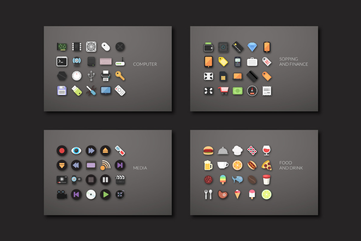 300 FLAT ICONS, an Icon by sidmaydesign (Photo 3 of 5)