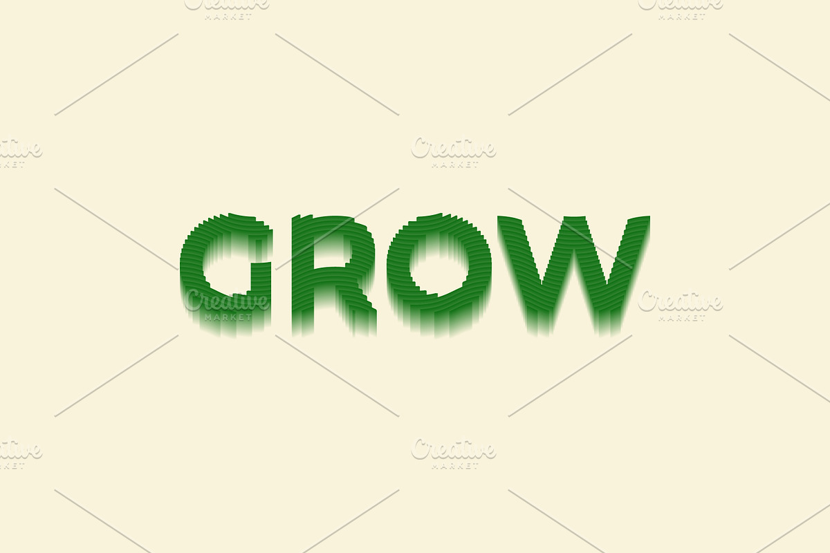 Grow layered wavy font style., a Layer Style Add-On by Design Store (Photo 1 of 2)