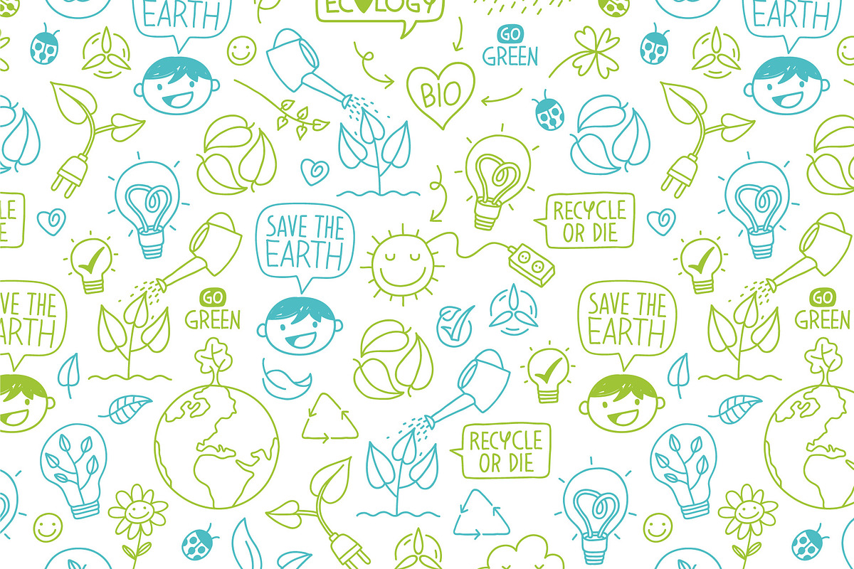 Ecology Hand drawn Illustrations Set, an Illustration by Pingebat (Photo 5 of 8)