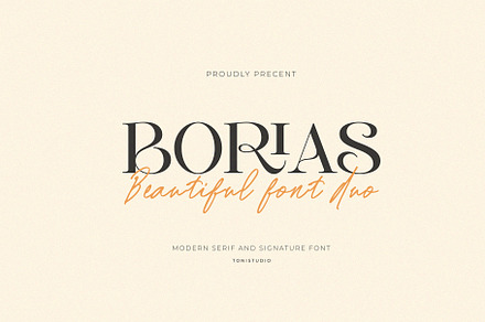 Borias || font duo, a Serif Font by ToniStudio