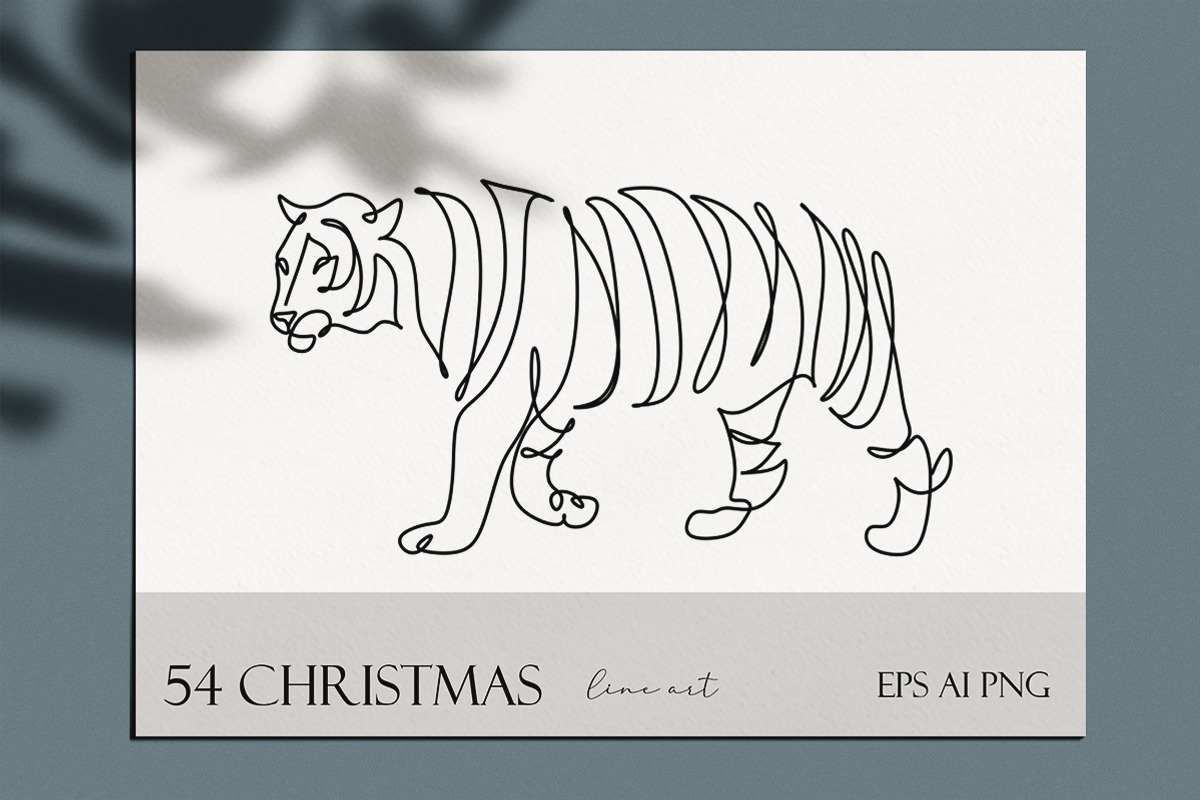 Christmas and  New Year line art, an Animal Illustration by velychko.ua (Photo 8 of 9)