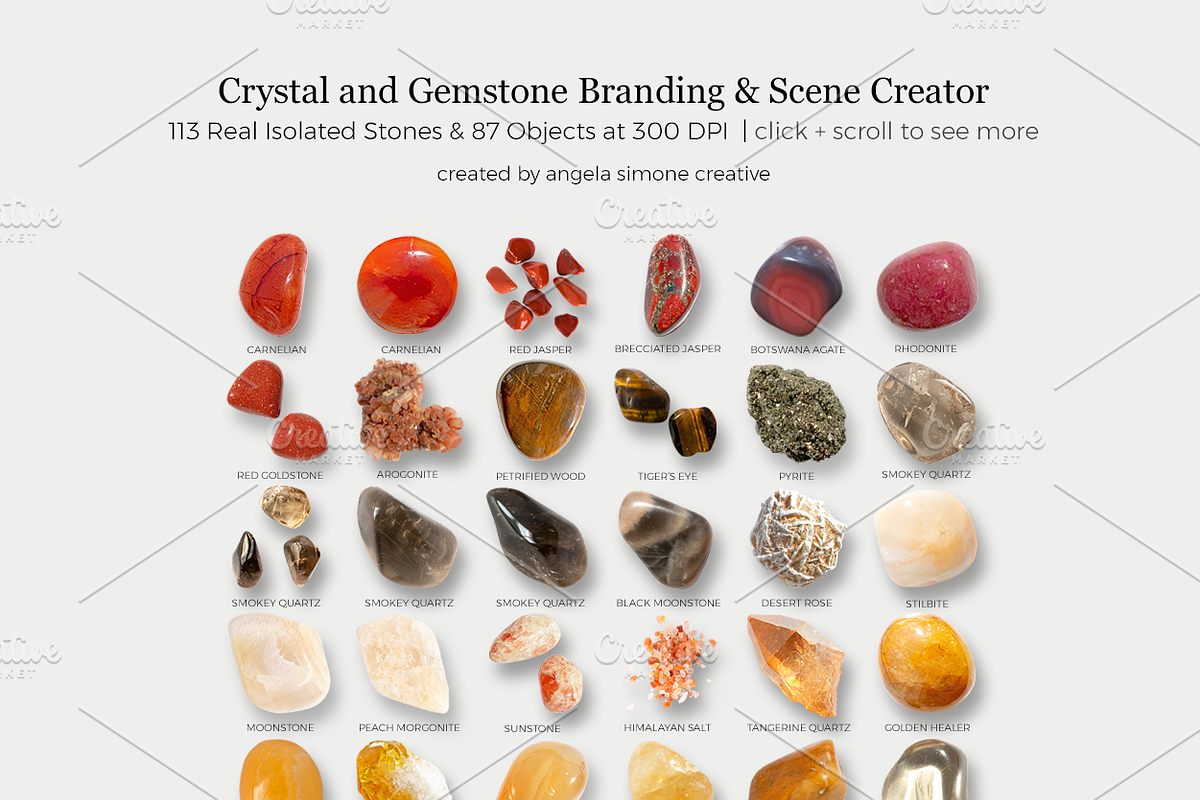 Crystal & Gemstone Mock Up Creator, a Product Mockup by angela simone creative (Photo 3 of 10)