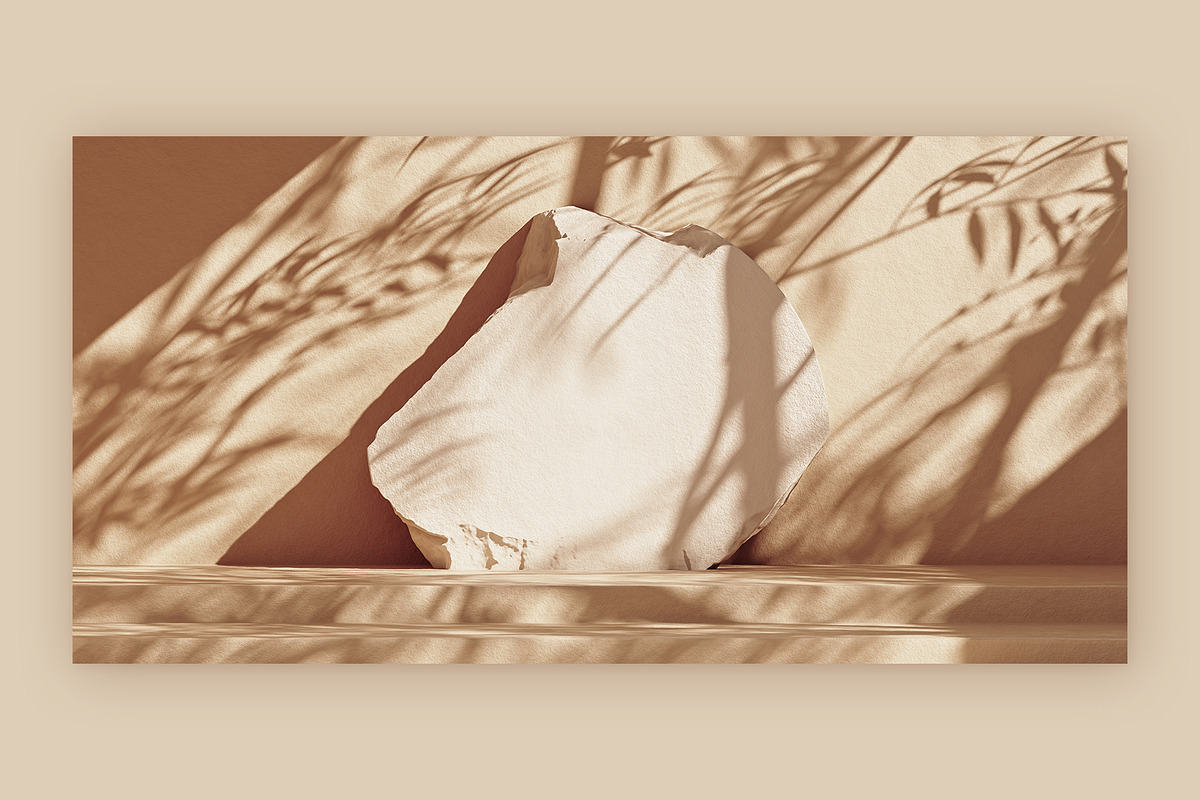 Ocher Stone Product Podium, a Decorative Illustration by Mockups & Illustrations (Photo 2 of 9)