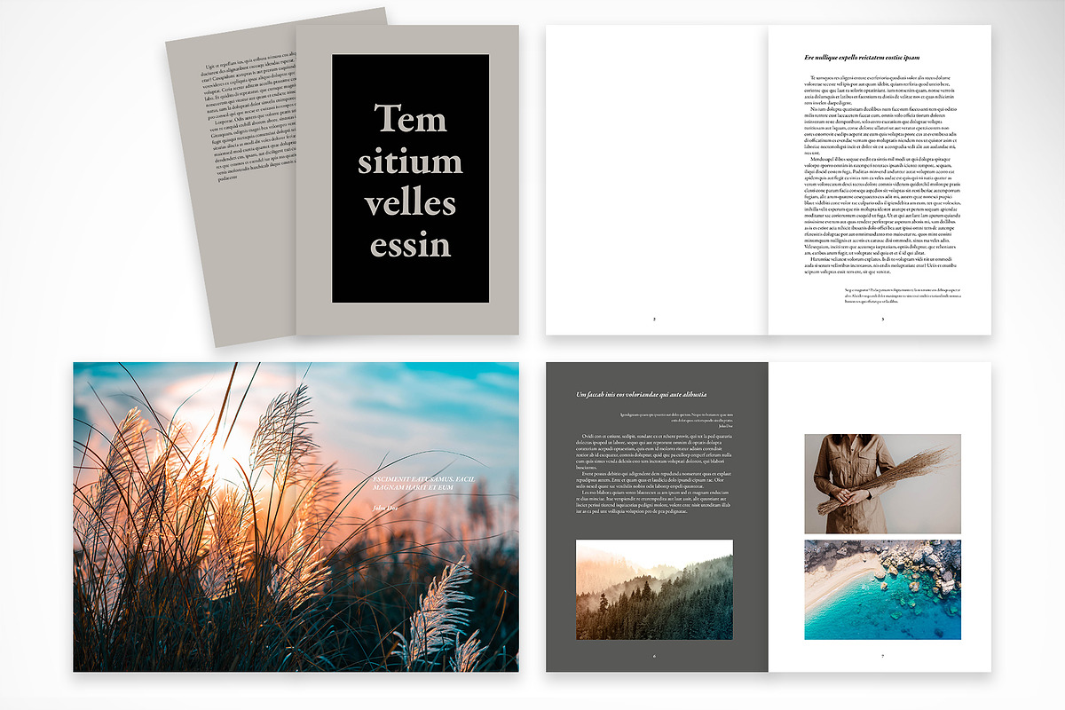 Clean Editorial Brochure Layout preview 2