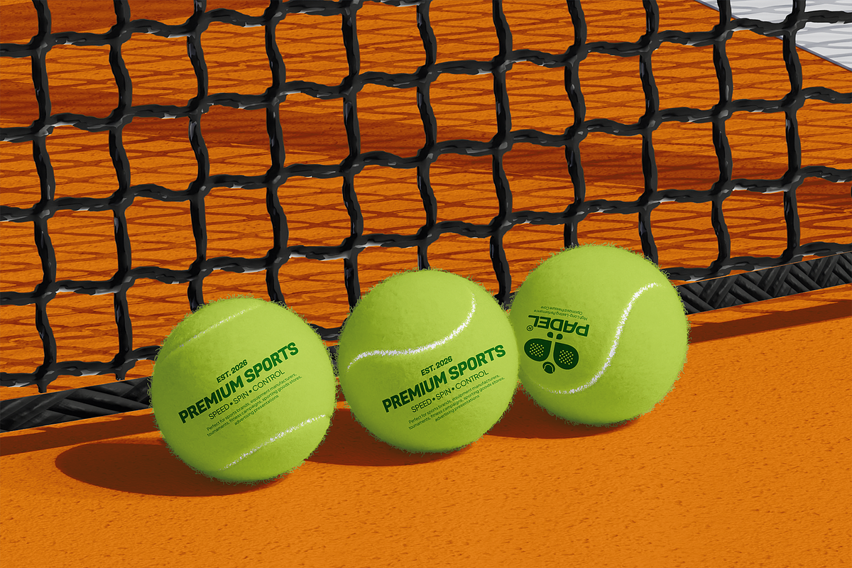 Padel Ball Mockup, an Advertising Mockup by Bartama Graphic (Photo 4 of 5)