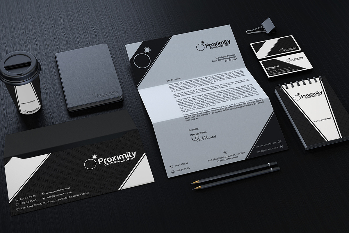 Black And White Corporate Identity, a Stationery Template by Marvel (Photo 2 of 5)