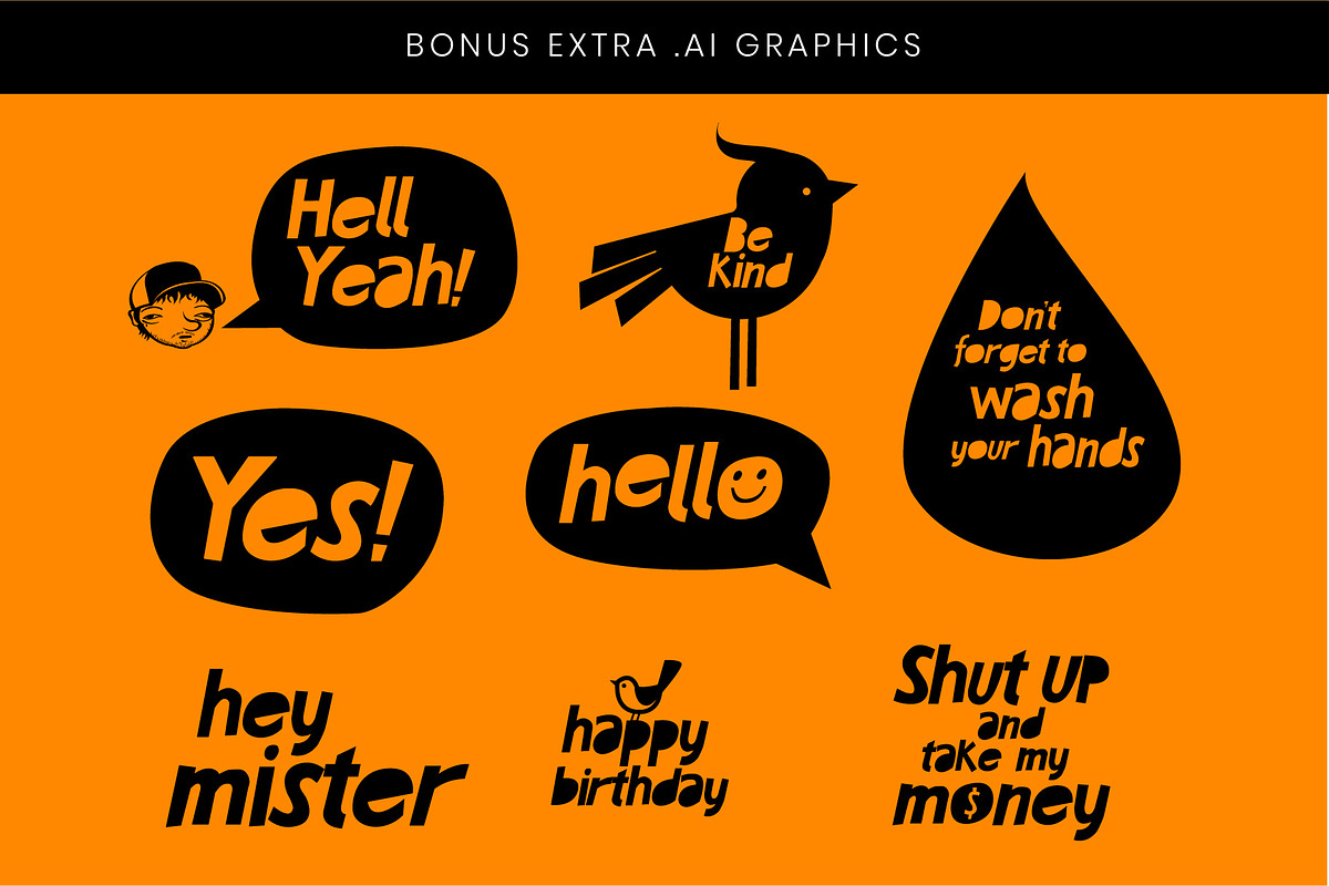 Hell Yeah - Hand-drawn Font preview 5