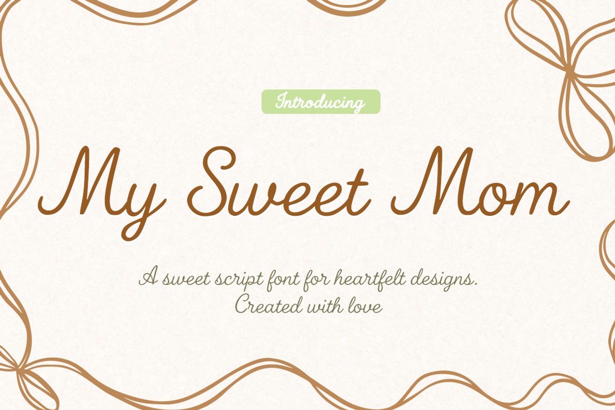 My Sweet Mom, a Handwritten Font by cocodesign (Photo 1 of 7)